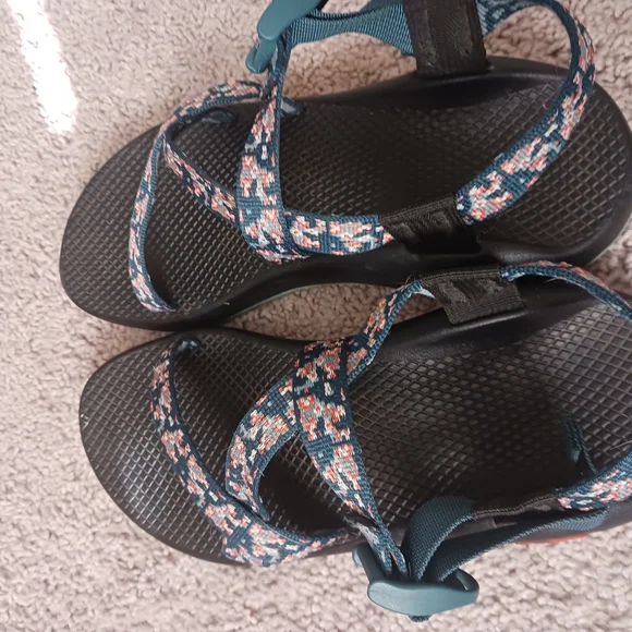 3/$10 DEAL Chaco Z1 Classic Trellis Teal Black Athletic Sandals Shoes Women's - Picture 8 of 10